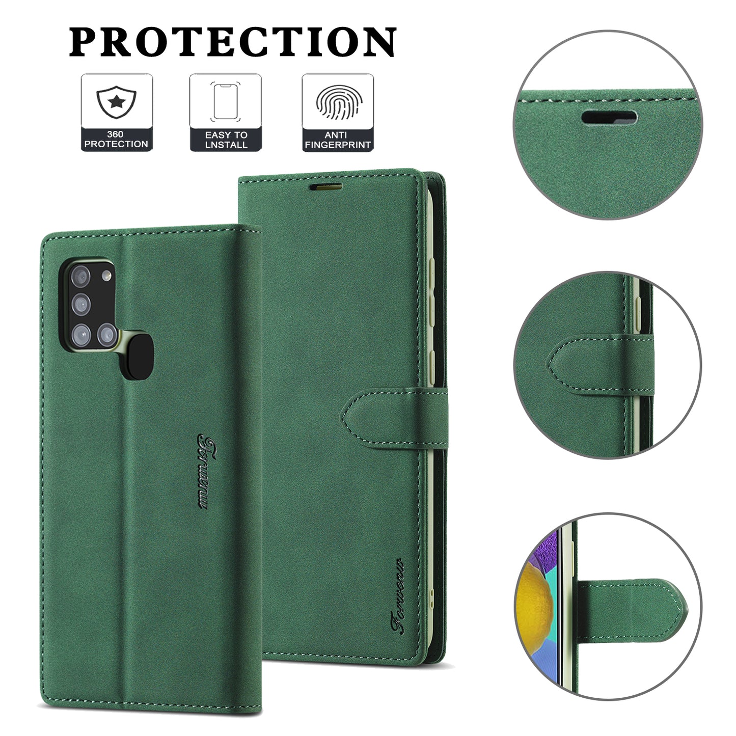 Gentry Slim Wallet Stand Galaxy A21 Case Buckle