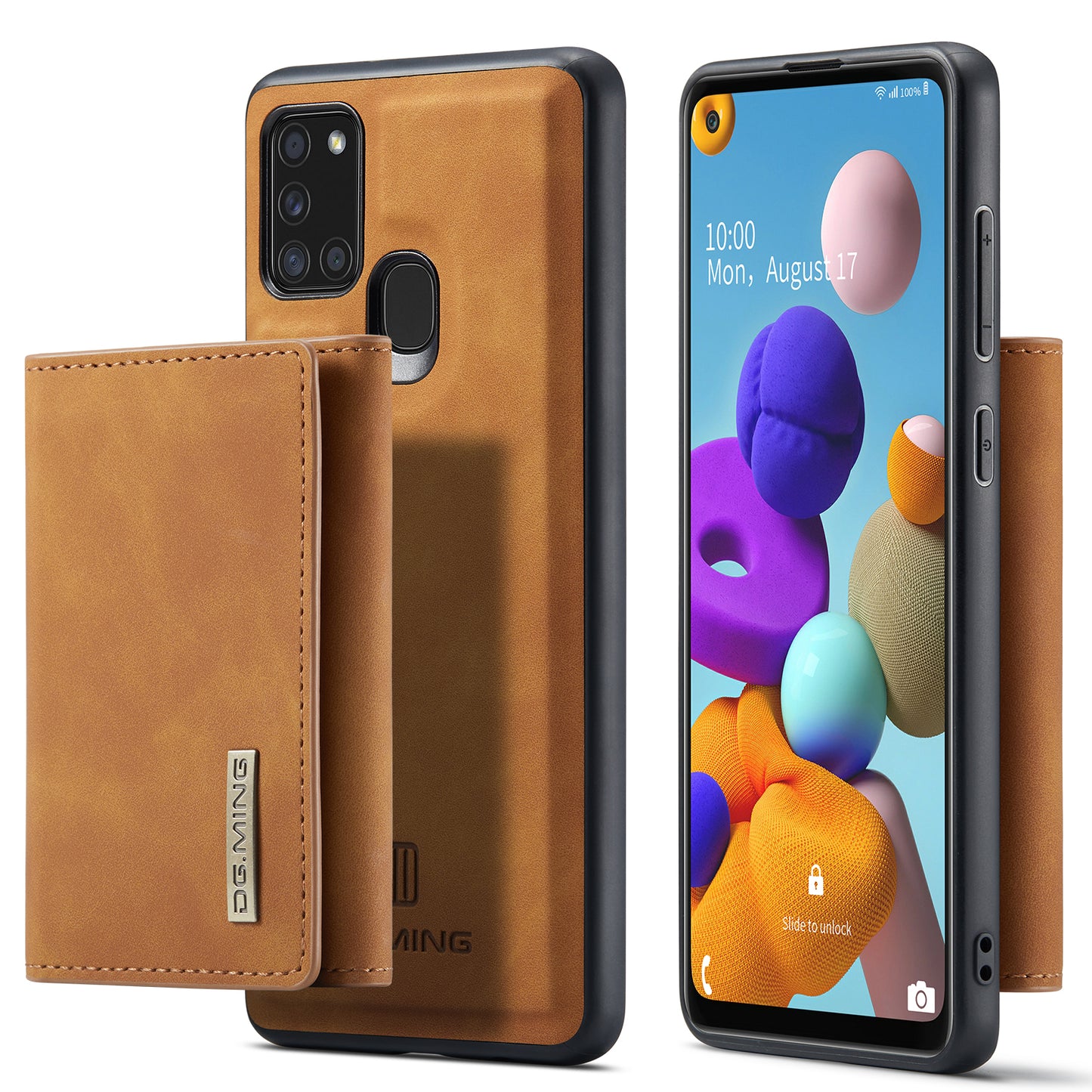 Retro Detachable Fold Wallet Galaxy A21s Case Magnetic Clip