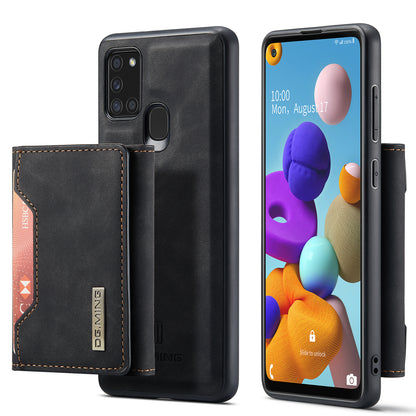 Retro Detachable Fold Card Holder Galaxy A21s Case Magnetic Clip