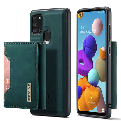 Retro Detachable Fold Card Holder Galaxy A21s Case Magnetic Clip