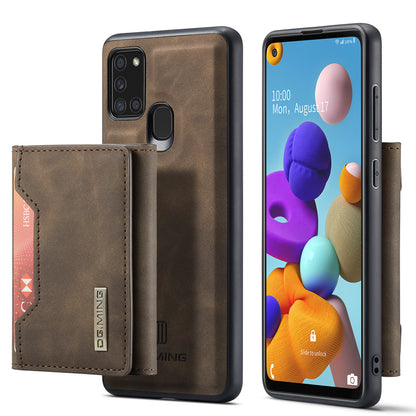 Retro Detachable Fold Card Holder Galaxy A21s Case Magnetic Clip