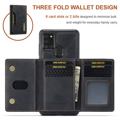 Retro Detachable Fold Card Holder Galaxy A21s Case Magnetic Clip