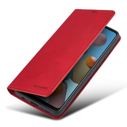 Illusion Slim Retro Leather Galaxy A21s Case Magnetic