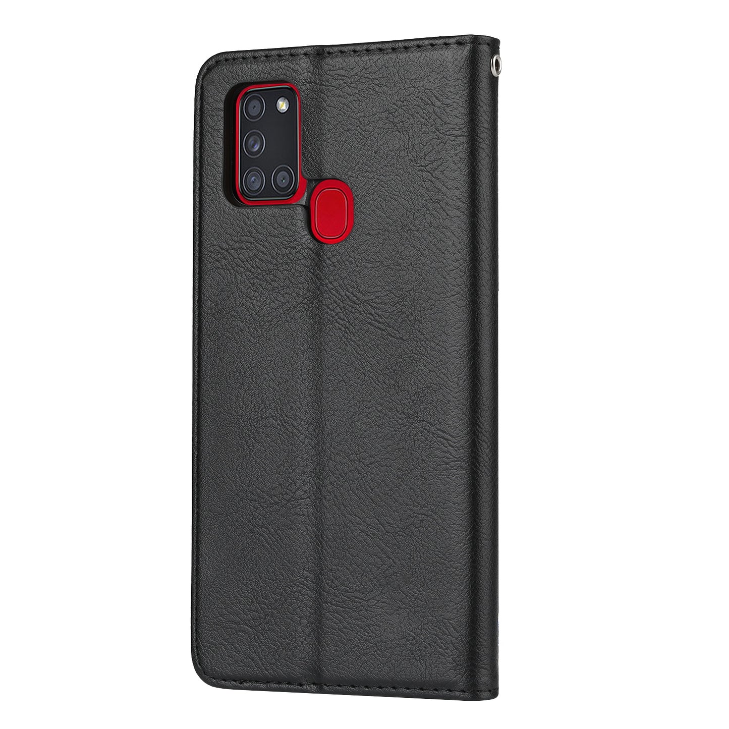 Classical Knead Leather Galaxy A21s Case with Notes Pocket