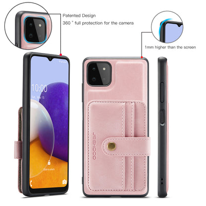 Powerful Magnetic Card Holder Galaxy A22 Case Detachable