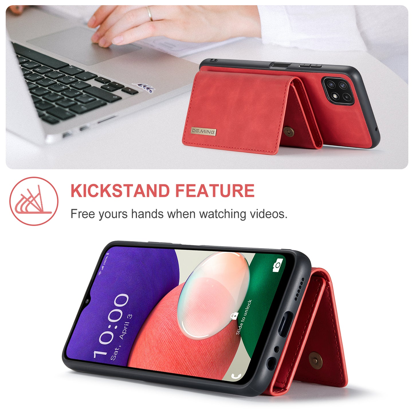 Retro Detachable Fold Wallet Galaxy A22s Case Magnetic Clip