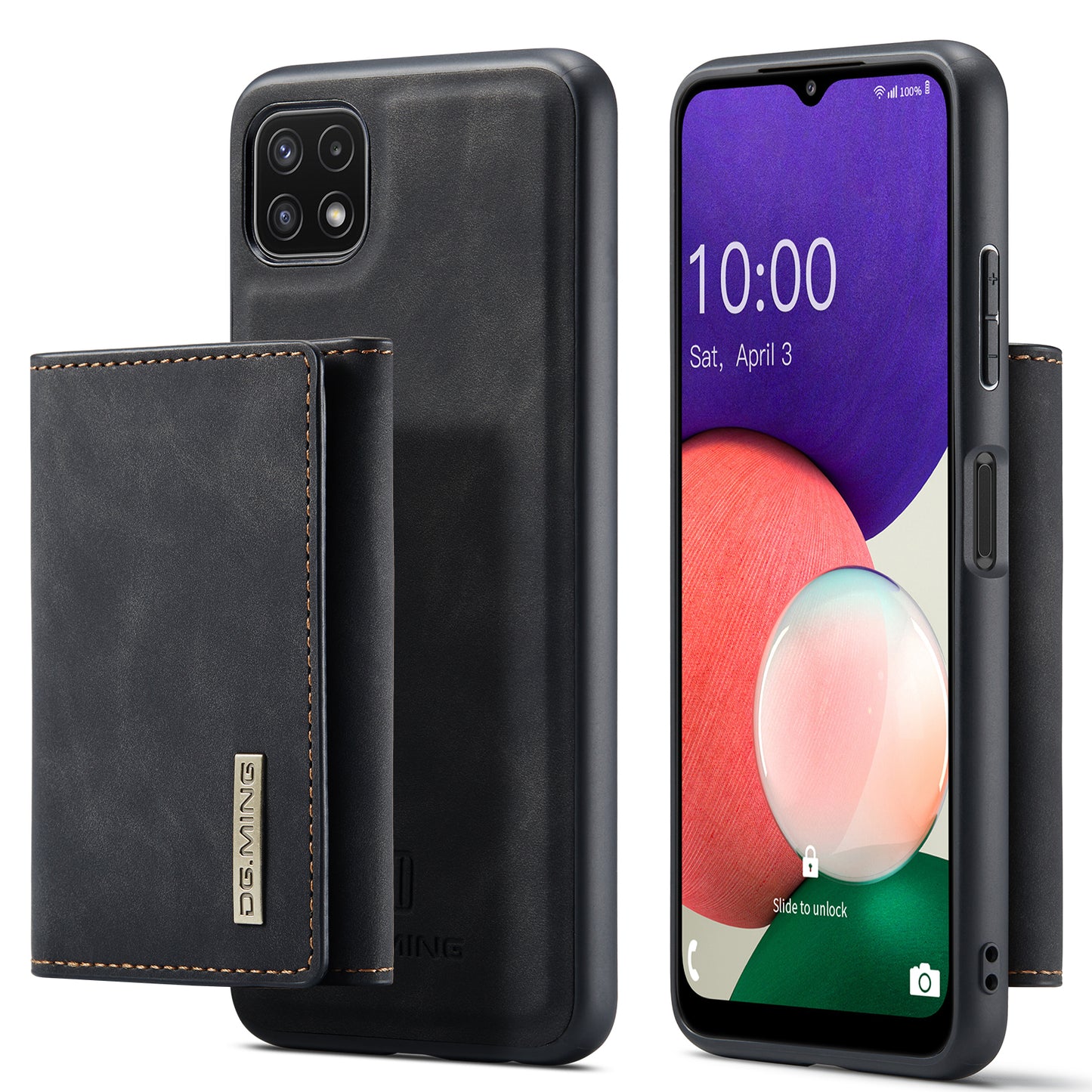 Retro Detachable Fold Wallet Galaxy A22s Case Magnetic Clip