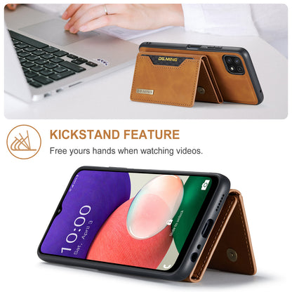 Retro Detachable Fold Card Holder Galaxy A22 Case Magnetic Clip