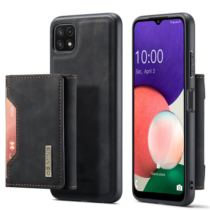 Retro Detachable Fold Card Holder Galaxy A22 Case Magnetic Clip