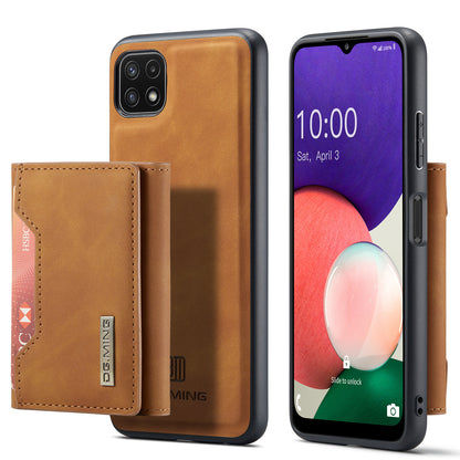 Retro Detachable Fold Card Holder Galaxy A22 Case Magnetic Clip