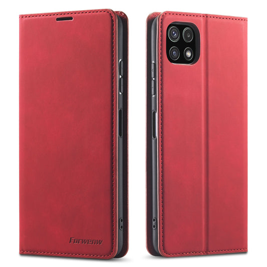 Illusion Slim Retro Leather Galaxy A22s Case Magnetic