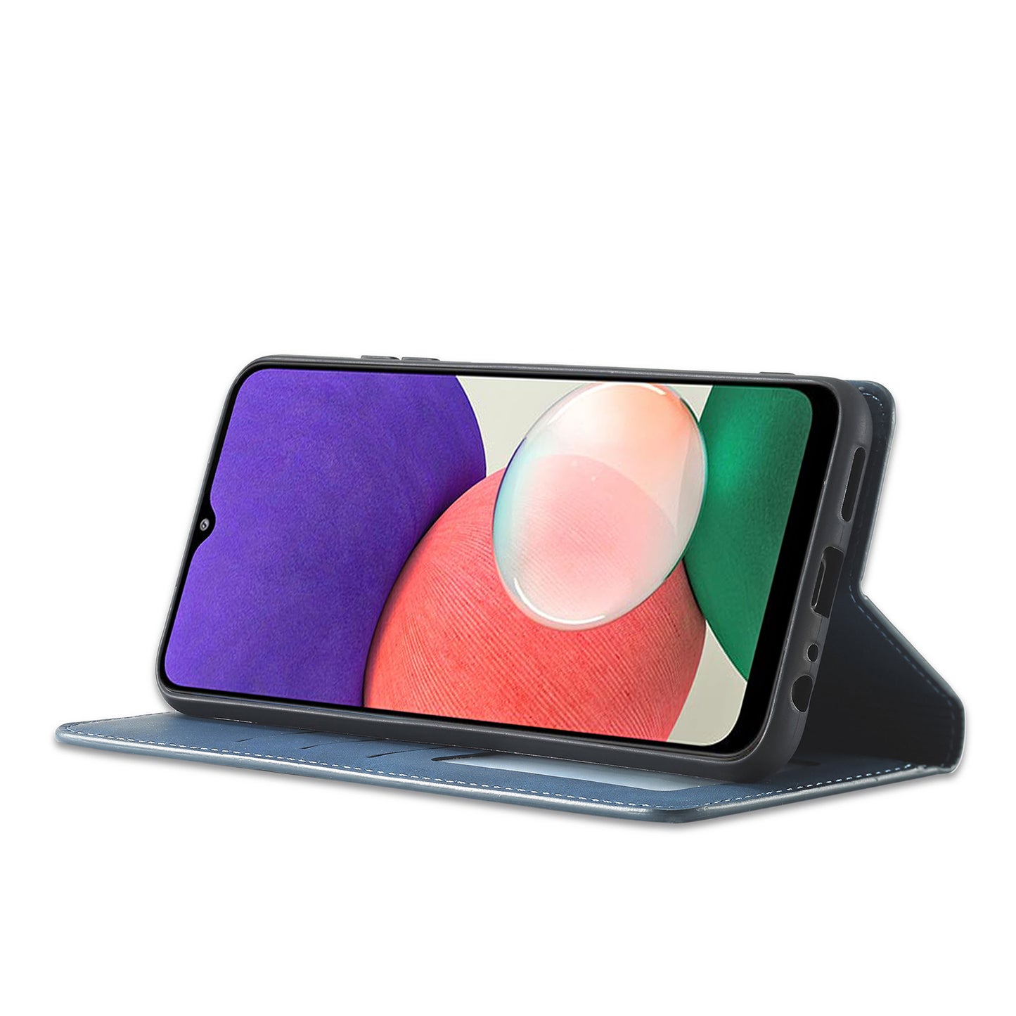 Illusion Slim Retro Leather Galaxy A22s Case Magnetic