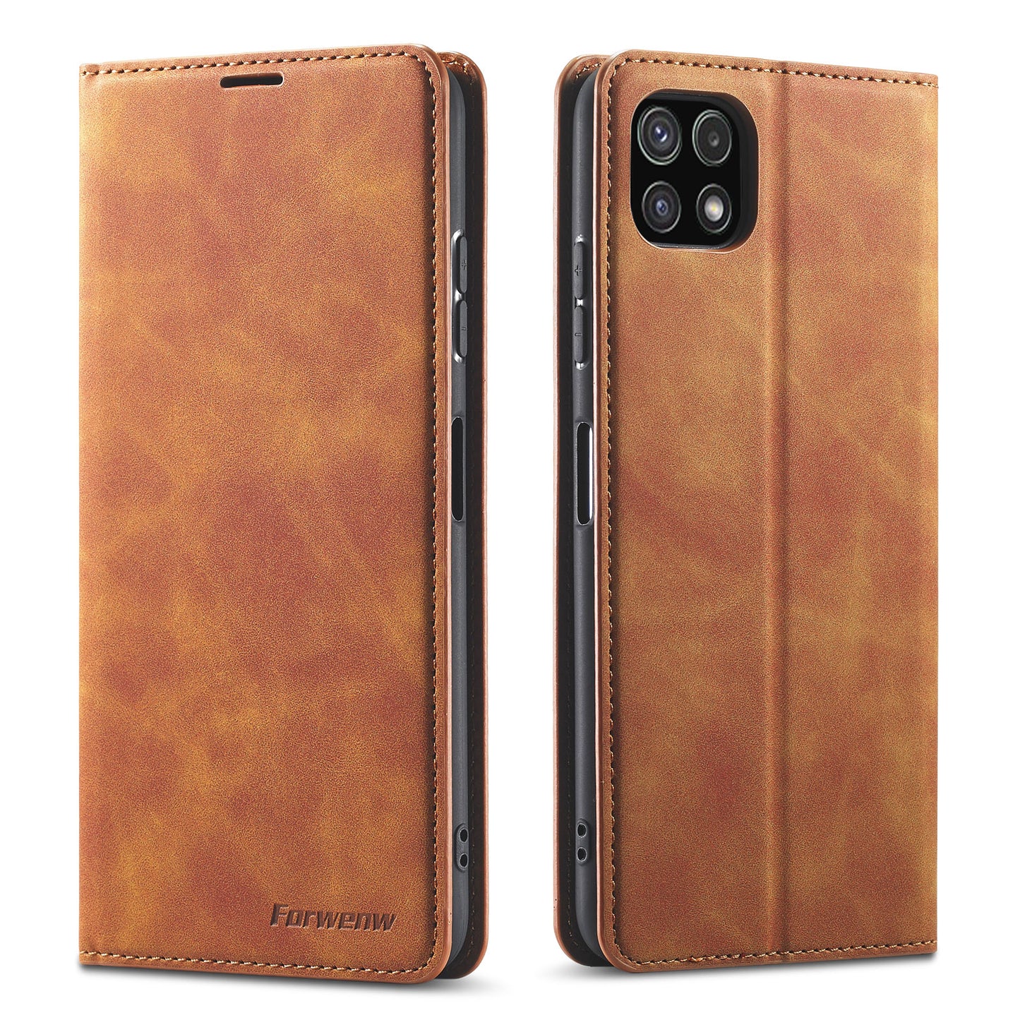 Illusion Slim Retro Leather Galaxy A22s Case Magnetic