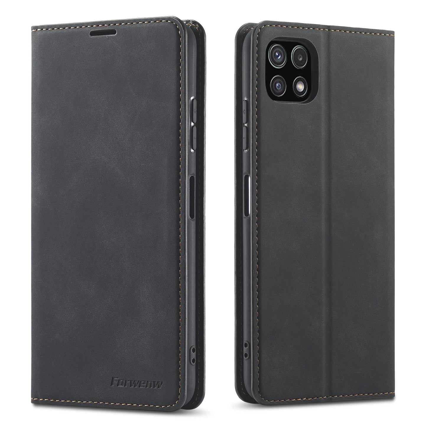 Illusion Slim Retro Leather Galaxy A22s Case Magnetic