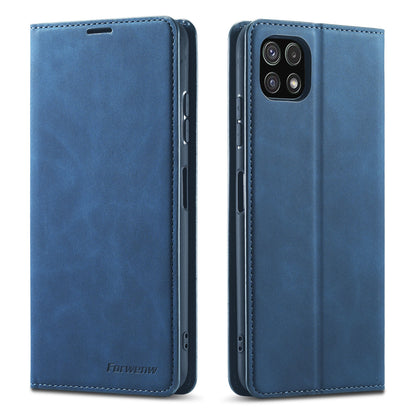 Illusion Slim Retro Leather Galaxy A22s Case Magnetic