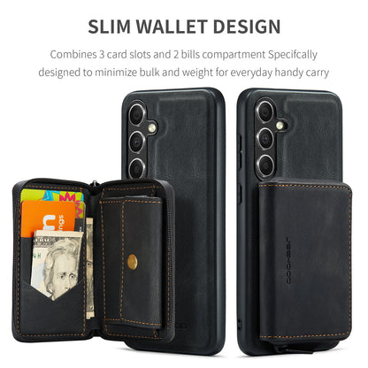 Magnetic Removable Zipper Wallet Galaxy S23 FE Case Leather Back