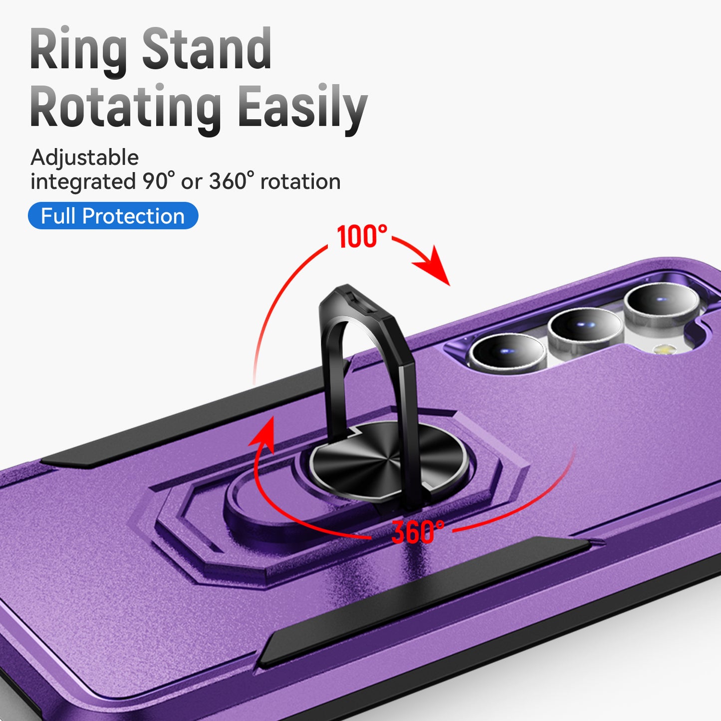 Pioneer Galaxy S23 FE Case Rotating Ring Stand