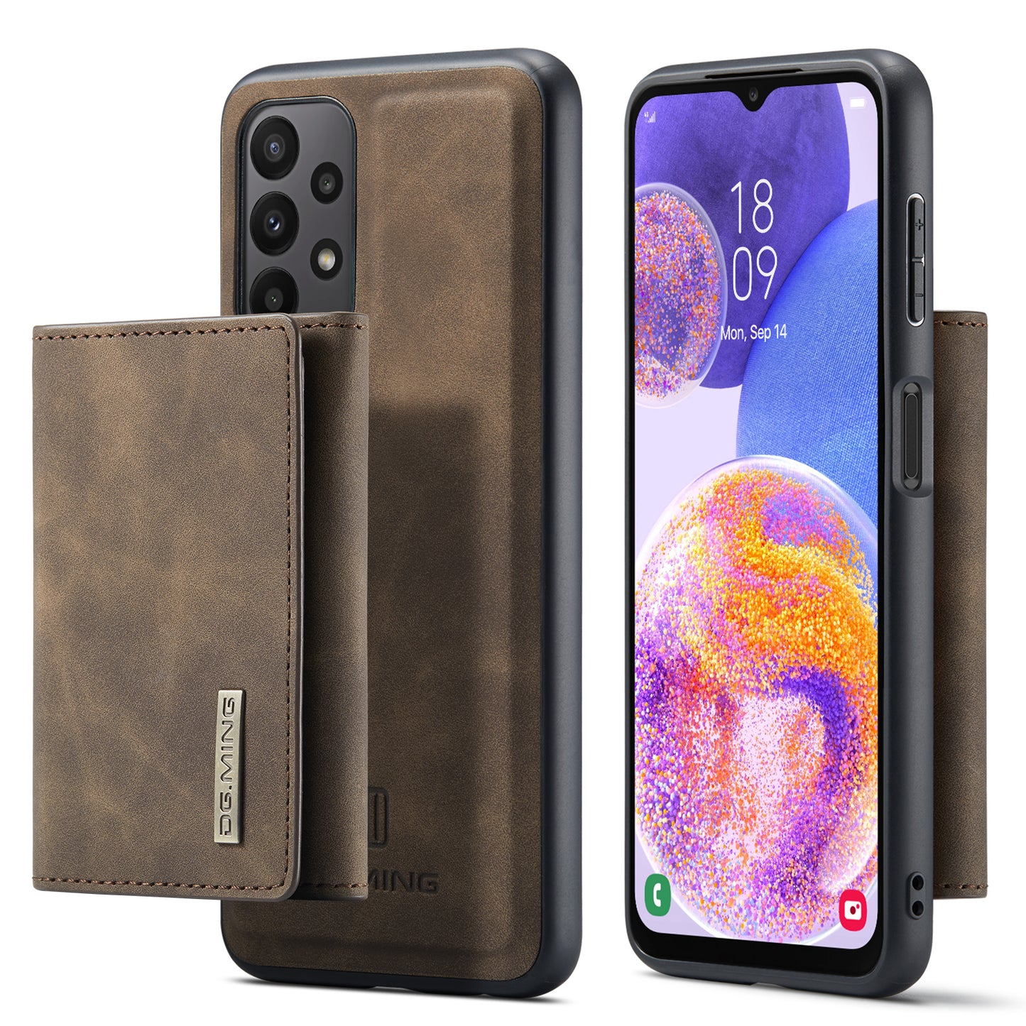 Retro Detachable Fold Wallet Galaxy A23 Case Magnetic Clip