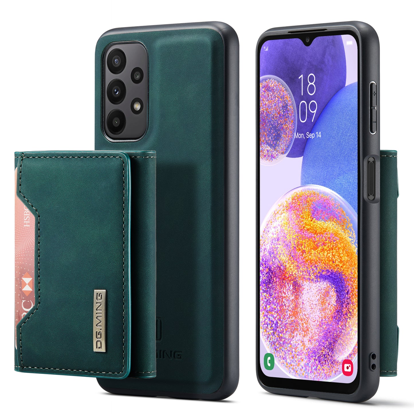 Retro Detachable Fold Card Holder Galaxy A23 Case Magnetic Clip