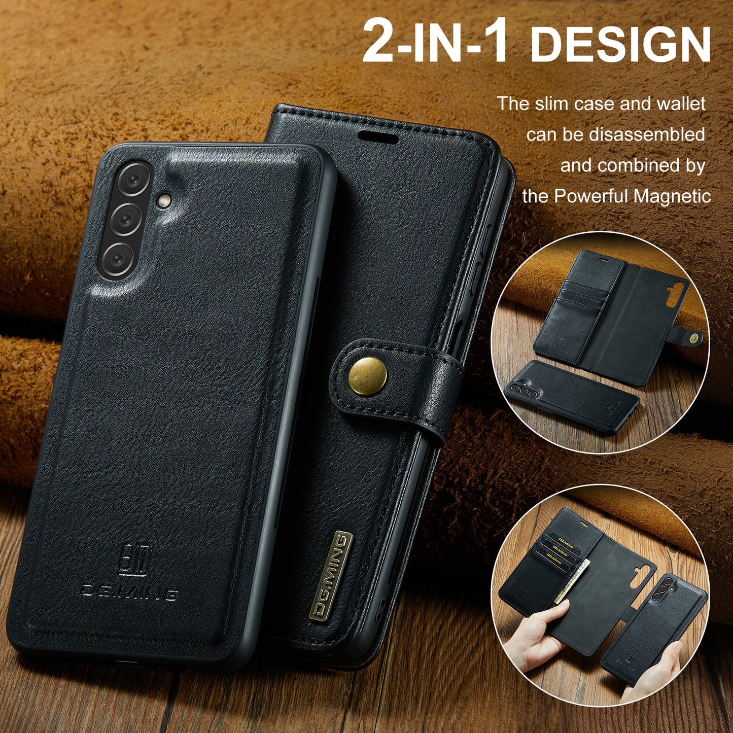 Wallet Detachable 2 In 1 Buckle Galaxy A24 Case Magnetic