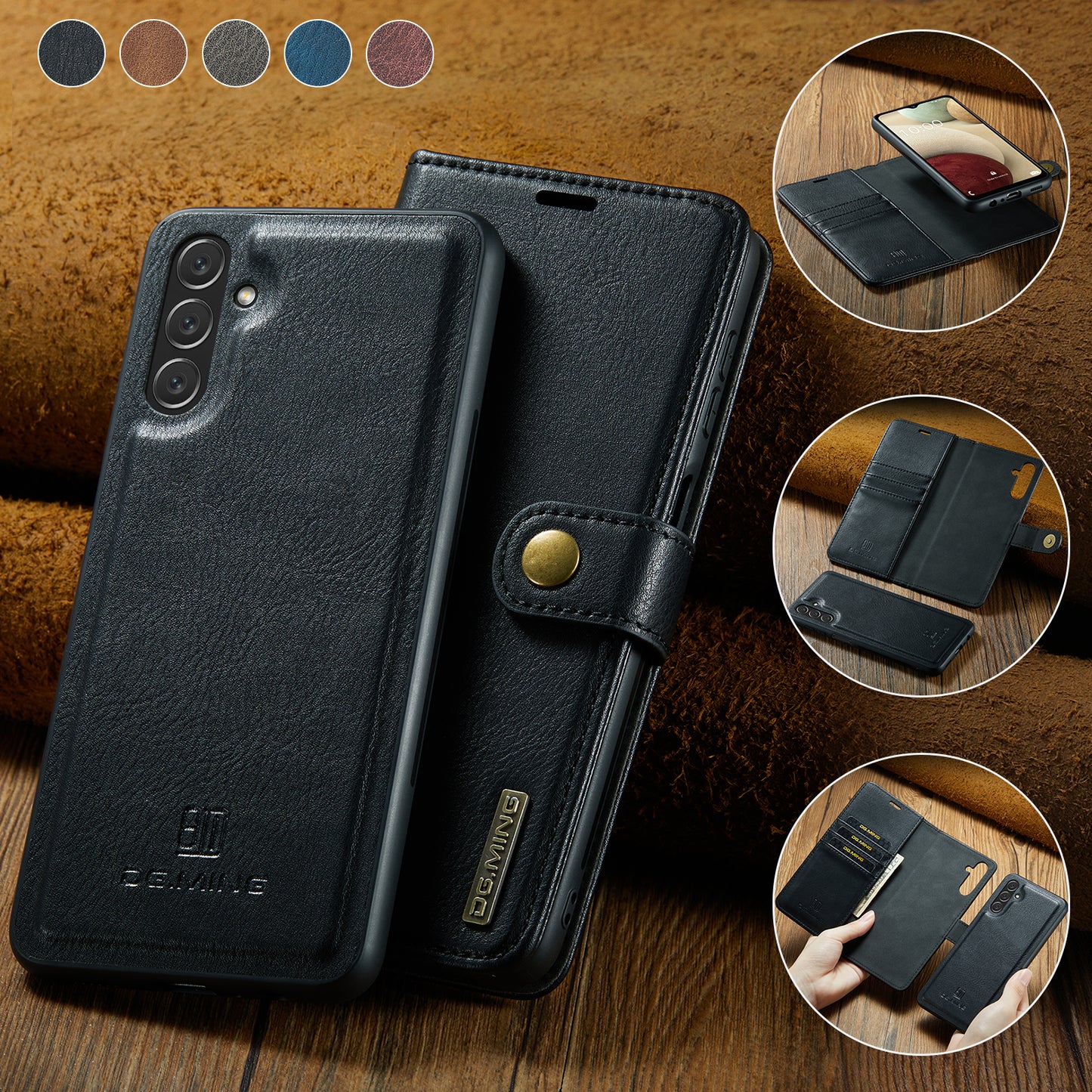 Wallet Detachable 2 In 1 Buckle Galaxy A24 Case Magnetic