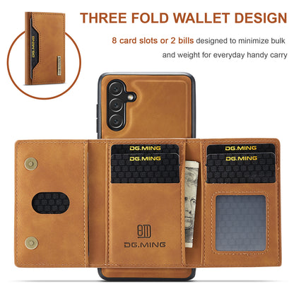 Retro Detachable Fold Card Holder Galaxy A24 Case Magnetic Clip