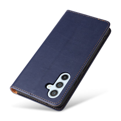 PU Leather Galaxy A24 Case Wallet Stand Texture Deluxe