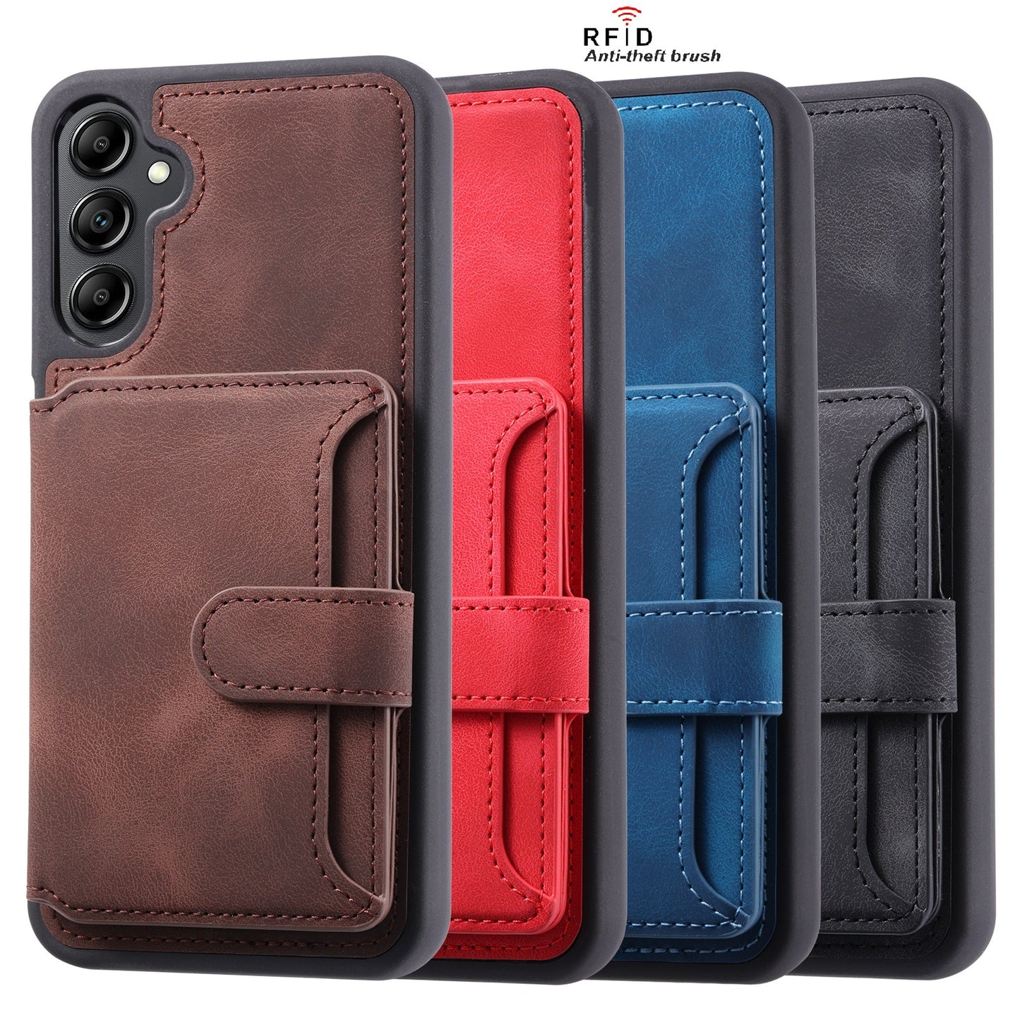 Fantasy Card Slots Buckle Galaxy A25 Case Leather Anti-theft