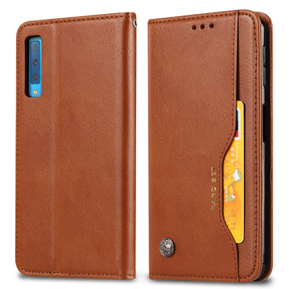 Classical Knead Leather Galaxy A50s Case with Notes Pocket