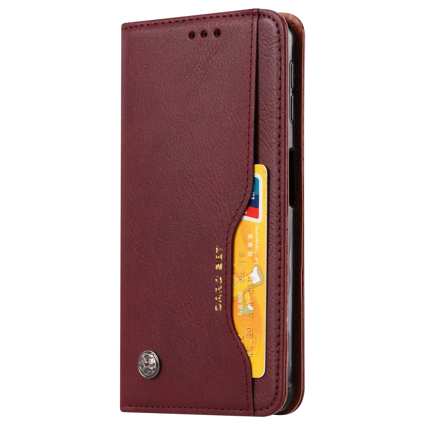 Classical Knead Leather Galaxy A30s Case with Notes Pocket