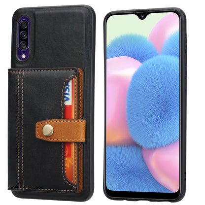 Buckle Retro Leather Galaxy A30s Case Stand Multi-card Slots