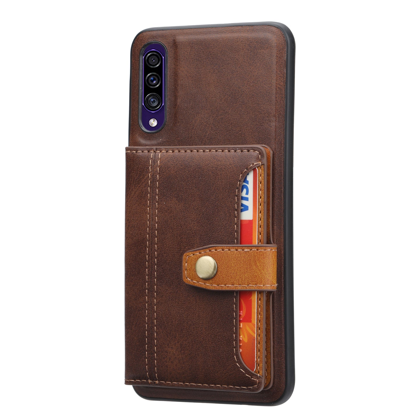 Buckle Retro Leather Galaxy A30s Case Stand Multi-card Slots