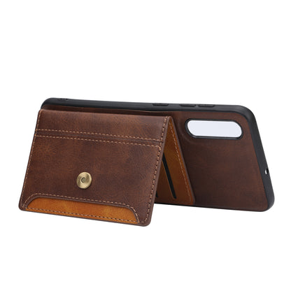 Buckle Retro Leather Galaxy A30s Case Stand Multi-card Slots