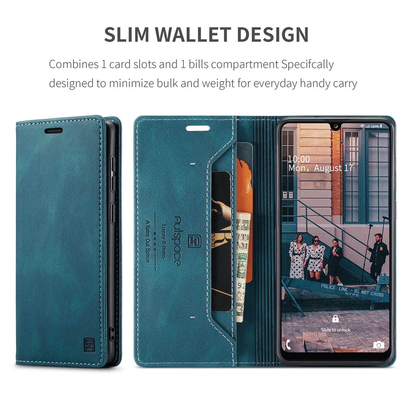 Luxury Retro Leather Galaxy A31 Case Magnetic Buckle RFID