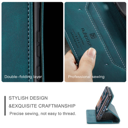 Luxury Retro Leather Galaxy A31 Case Magnetic Buckle RFID