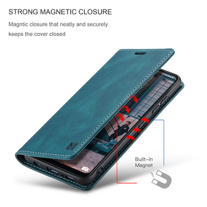 Luxury Retro Leather Galaxy A31 Case Magnetic Buckle RFID