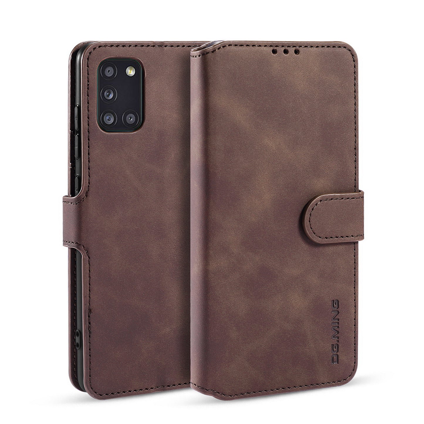 Retro Leather Edge Galaxy A13 Case with Hand Strap