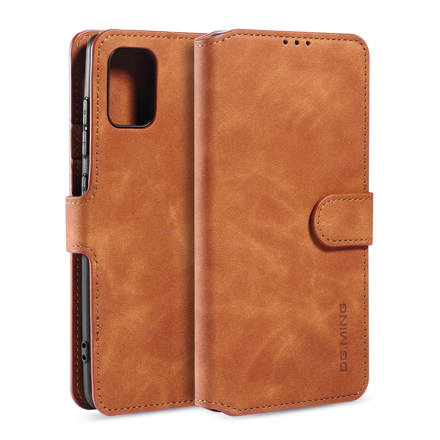 Retro Leather Edge Galaxy A13 Case with Hand Strap