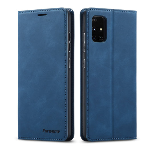 Illusion Slim Retro Leather Galaxy A41 Case Magnetic