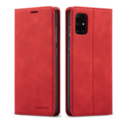 Illusion Slim Retro Leather Galaxy A41 Case Magnetic