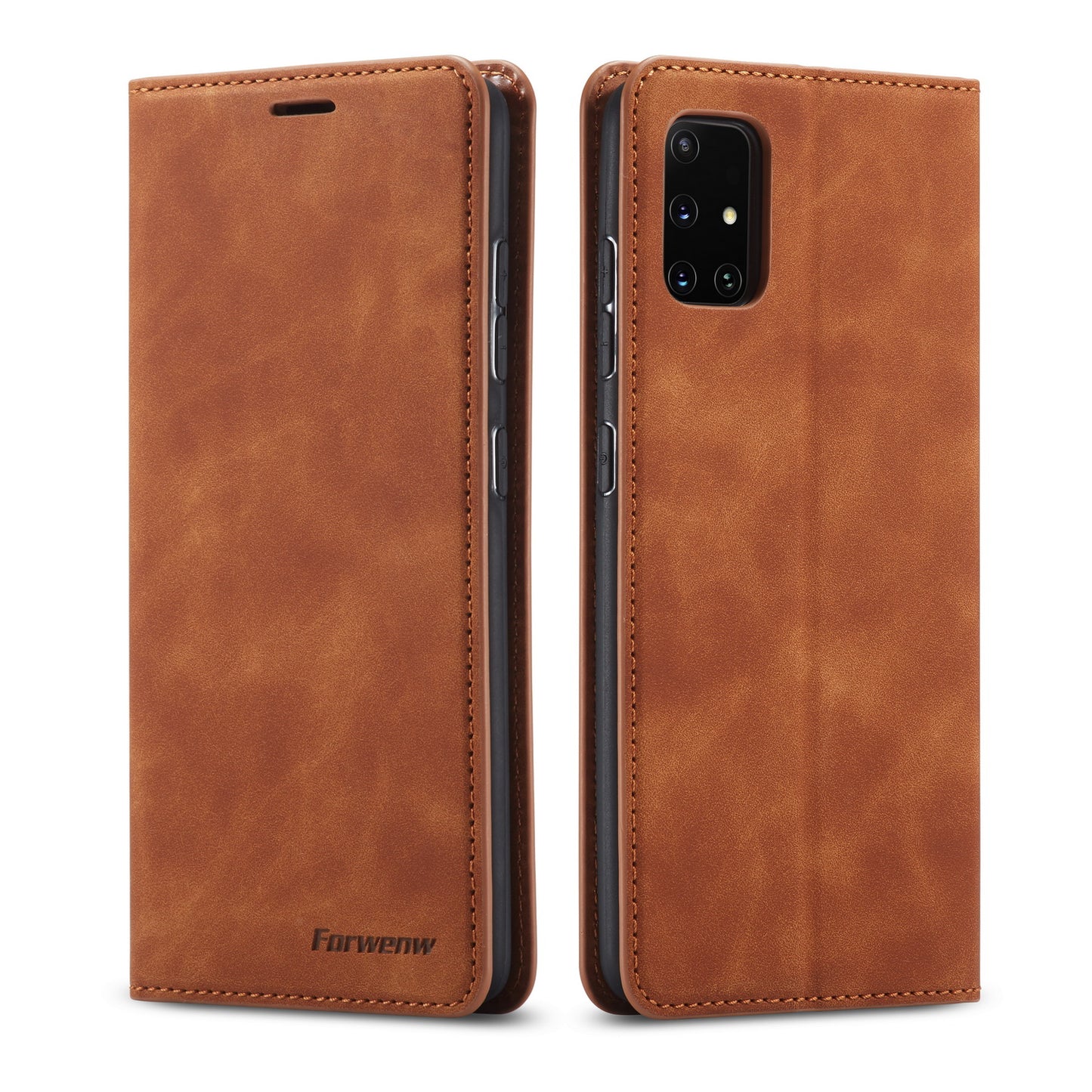 Illusion Slim Retro Leather Galaxy A41 Case Magnetic