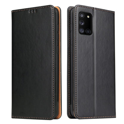 PU Leather Galaxy A31 Case Wallet Stand Texture Deluxe