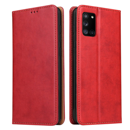 PU Leather Galaxy A31 Case Wallet Stand Texture Deluxe