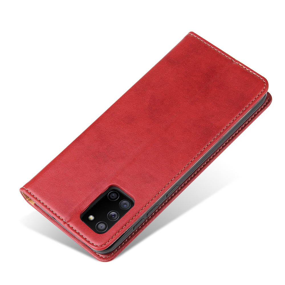 PU Leather Galaxy A31 Case Wallet Stand Texture Deluxe