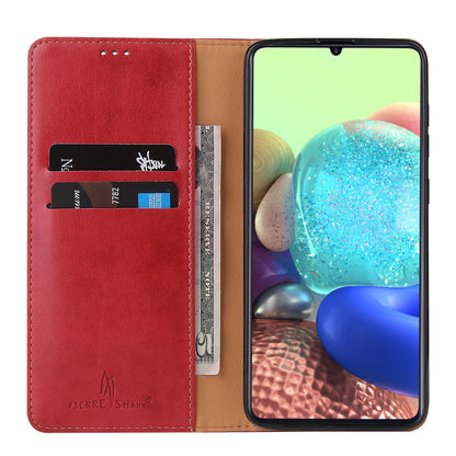 PU Leather Galaxy A31 Case Wallet Stand Texture Deluxe