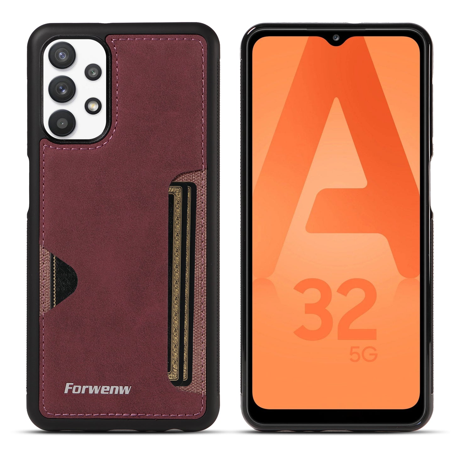 Insert Card Slot Leather Skin Galaxy A25 Case Back