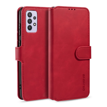 Retro Leather Edge Galaxy A32 Case with Hand Strap