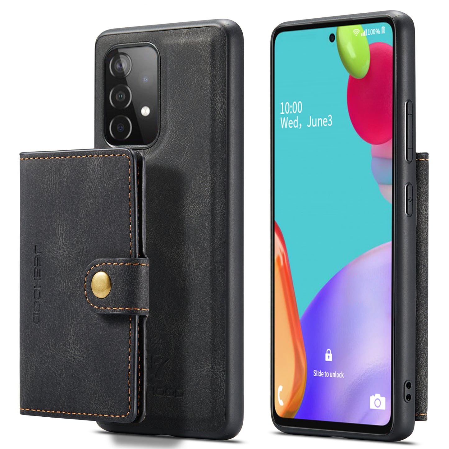 Magnetic Detachable Card Holder Galaxy A32 Case Leather Flip