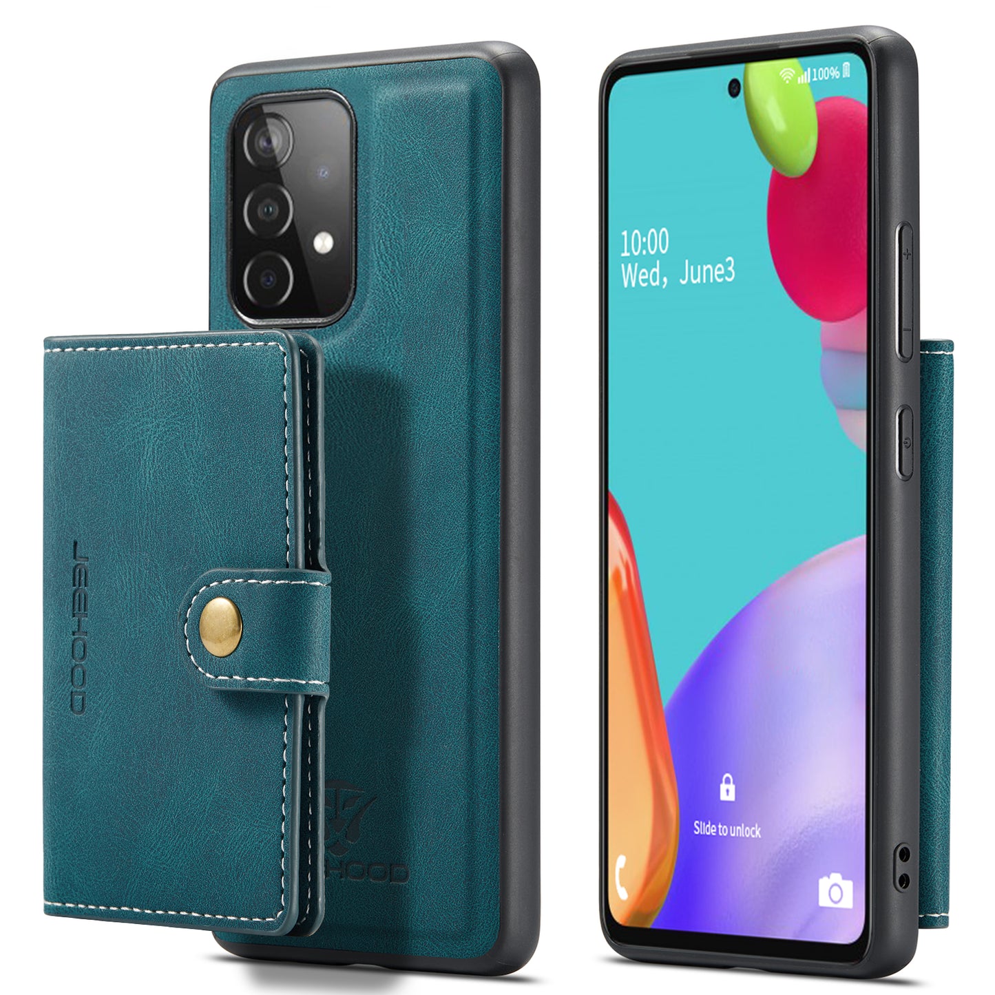 Magnetic Detachable Card Holder Galaxy A32 Case Leather Flip