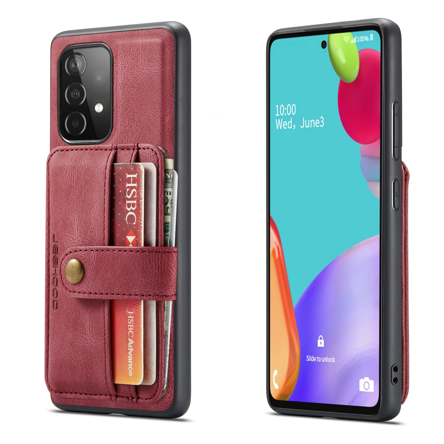 Powerful Magnetic Card Holder Galaxy A32 Case Detachable